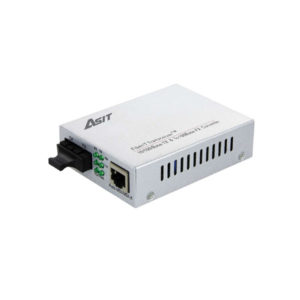 media converter รุ่น ASIT-0110-SCX-O อุปกรณ์แปลงสัญญาณ 10/100M single mode single fiber media converter รุ่น ASIT-0110-SCX-O